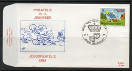 Année 1984 : FDC 2150 - Les Schtroumpfs - Philatélie De La Jeunesse - Obli. Bruxelles - 1981-1990