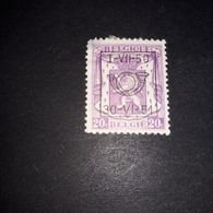 FB1415 BELGIO 20 C. VIOLETTO CON SOPRASTAMPA "X" - Unused Stamps