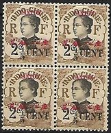 CANTON    -   1919  .   Y&T N° 68 * En BLOC  De  4.   Surchargés - Unused Stamps