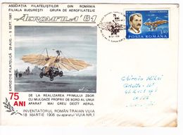 Roumanie , Romania , 1970 , 75 Years Since Traian Vuia's Flight , The Cover - Postmark Collection