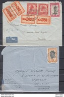 4 Brieven Van Belgisch Congo Gestempeld - Cartas & Documentos