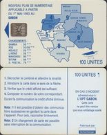 88/ Gabon; P12. Blue Map, 100 Ut., SC5, CN C4A100950 - Gabon