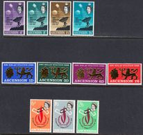 Ascension 1966-68 Mint No Hinge, Sc# 104-107,111-117, SG 99-102,106-112, Yt - Ascension (Ile De L')