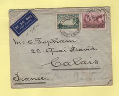Australie - Sydney - 1937 - Par Avion Destination Calais France - Briefe U. Dokumente