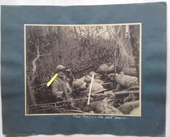 1916 Tranchée Française Poste Avancé écoute Grillage Anti-grenade Masque Gaz TN Hyposulfite Poilu Tranchée Ww1 14-18 Pho - War, Military