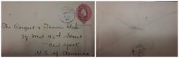 O) 1901 PHILIPPINES, FROM MANILA P.I., WASHINGTON  2c POSTAL STATIONERY - STATIONARY, TO NEW YORK - USA - Filippine