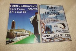 LOT DE 2 ILLUSTRATIONS...FOIRE A LA BROCANTE NANTES 1985 ..SIGNE E. GENTET ET V. JOUSSE..(500ex) - Bourses & Salons De Collections