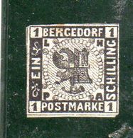 Allemagne,Bergedorf:année1861 N°3* - Bergedorf