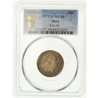 Monnaie, Haïti, 20 Centimes, 1895, Paris, PCGS, AU58, Argent, KM:45, Gradée - Haiti