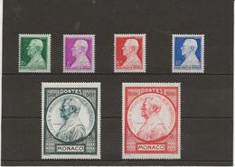 MONACO -SERIE N°281 A  286 NEUVE SANS CHARNIERE - ANNEE 1946 -COTE : 17 € - Unused Stamps