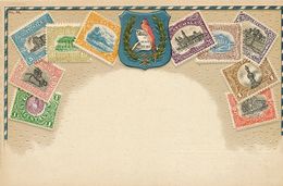 Guatemala Escudo Libertad 15 De Septiembre 1821 Edit. Ottmar Zieher Embossed Relieve Stamps Pub Farine Renaux - Guatemala
