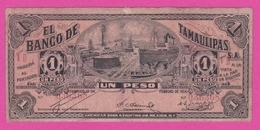 Mexique - Banco De TAMAULIPAS 1 Peso 15 02 1914 - PickS 436 - Mexico