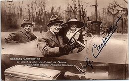 SPORT - BOXE -- Georges Carpentier Au Volant De Son Unic Sa Femme Et Sun Fidèle Manager François Descamps - Pugilato