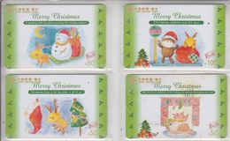 CHINA 2004 MERRY CHRISTMAS SET OF 4 PHONE CARDS - Christmas