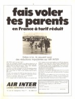 PUB " AIR INTER "   1969 ( 1 ) - Advertisements