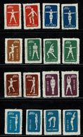 China - 1952 Radio Gymnastics 16 Val. (2 Scans) Neuf Sans Gomme / Nieuw Zonder Gom - Neufs