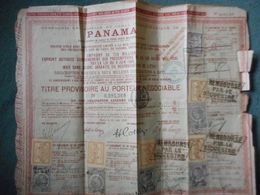 3 Obligations PANAMA 1888 - Titres Provisoires Au Porteur - Altri & Non Classificati