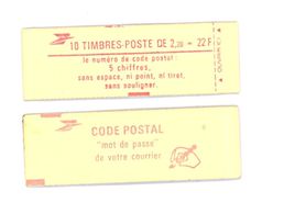 CARNET 2376-C 3 Liberté De Delacroix "CODE POSTAL" Daté 11/6/85 Fermé Bas Prix Parfait état Produit RARE - Modern : 1959-...