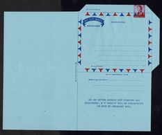 HONG KONG 1962 AIRLETTER MISPLACED STAMP VARIETY - Briefe U. Dokumente