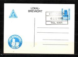 204d * SCHWEDEN * LOKALPOST GANZSACHE HELSINGBORG BLAU * GESTEMPELT 1985 *!! - Local Post Stamps