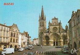 BAZAS. - Place De La Cathédrale St Jean.  Belle Carte RARE - Bazas