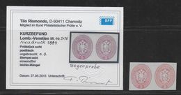 LOMBARDIE VENETIE - Mi 16 En PAIRE -  REIMPRESSION OFFICIELLE De 1884 RARE ESSAI NON DENTELE ! - CERTIFICAT BPP / ATTEST - Lombardo-Veneto