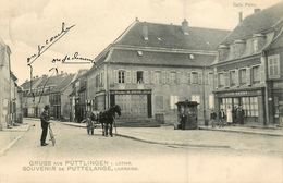 Gruss Aus Püttlingen * Puttelange * 1905 * Café PETRY * Magasin Commerce M. STRAUS - Puttelange