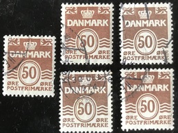 Danmark - Denmark - Denemarken - D2/4 - (°)used - 1979 - Cijfer ' Golf-type - Fluo - Verzamelingen