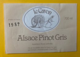 15132 - Alsace  Le Cavon Pinot Gris 1982 - Autres & Non Classés