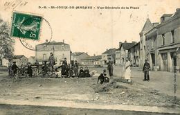 St Jouin De Marnes * 1908 * Vue Générale De La Place * Cycles Anciens Cycle Vélo - Saint Jouin De Marnes