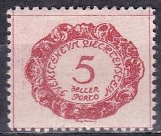 Liechtenstein, 1920 - 5h Rose Red- Nr.J1 MNH** - Fiscali