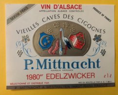 15140 - Alsace  Edelzwicker  1980 Vieilles Caves Des Cigognes - Other & Unclassified