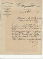 LETTRE SUBSISTANCES MILITAIRES DES TRAMWAYS ET DE L'ARMEE -BOURJAILLAT AINE - ANNEE 1905 - Other & Unclassified