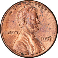 Monnaie, États-Unis, Lincoln Cent, Cent, 1987, U.S. Mint, Philadelphie, TB - 1909-1958: Lincoln, Wheat Ears Reverse