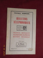 Bulletins Téléphoniques - Matasellos