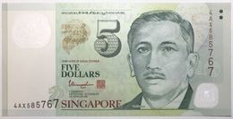 Singapour - 5 Dollars - 2013 - PICK 47c - NEUF - Singapur