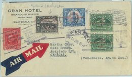 86023 - GUATEMALA - POSTAL HISTORY -   AirMail COVER To VENEZUELA 1932  - TRAINS - Guatemala