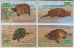 ISRAEL TURTLE PUZZLE OF 4 PHONE CARDS - Tortues