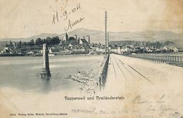 Rapperswil Und Dreilanderstein Edit Wehrli  Envoi De Einsiedeln Vers Evillers Doubs - Rapperswil-Jona