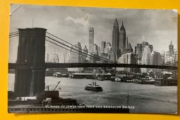 12599 - Glimper Of Lower New York And Brooklyn Bridge - Bridges & Tunnels