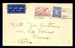 AUSTRALIA - Cover Sent By Air Mail To Roma 1939. Nice Two Colored Franking. Arrival Cancel On The Back Of Cover. - Brieven En Documenten