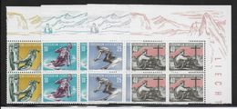 LIECHTENSTEIN - YVERT 296/299 BLOC De 4 MARGE ILLUSTREE ** MNH - COTE = 260 EUR++ SKI - Ungebraucht