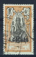 French India, 4ca/4c, Brahma, Creator God In Hinduism, 1923, VFU - Gebruikt