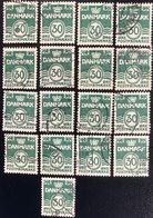 Danmark - Denmark - Denemarken - D2/4 - (°)used - 1967 - Cijfer 'Golf-type'  Fluo - Collections