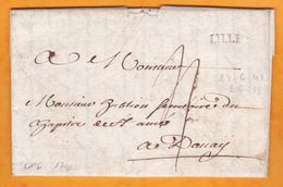 1741 - Marque Postale De LILLE, Nord (4 X 13 Mm) Sur LAC Pliée De 2 Pages Vers Douay, Douai - 1701-1800: Precursori XVIII