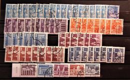 DDR East Germany -  325 1970's And 1980's Monuments Stamps Used On 5 Classement Cards - Collections (sans Albums)