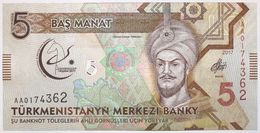 Turkménistan - 5 Manat - 2017 - PICK 36a - NEUF - Turkmenistán