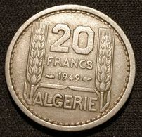 ALGERIE - ALGERIA - 20 FRANCS 1949 - KM 91 - TURIN - REPUBLIQUE FRANÇAISE - Algeria