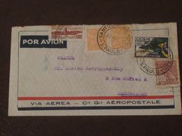 Brésil Lettre Par Avion Du 05 12 1937 De Sao Paulo Pour Marseille - Briefe U. Dokumente