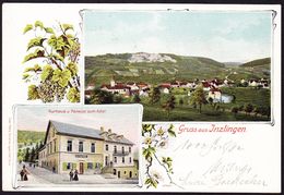 1904 Gelaufene AK Gruss Aus Jnzlingen Nach Zürich. Kurhaus U. Pension Zum Adler. Rückseitig Minim Fleckig. - Lörrach